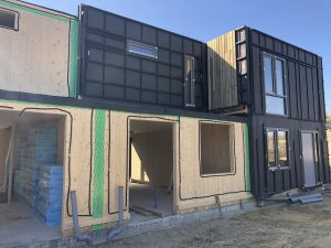 Houten casco sociale woningen Helwig
